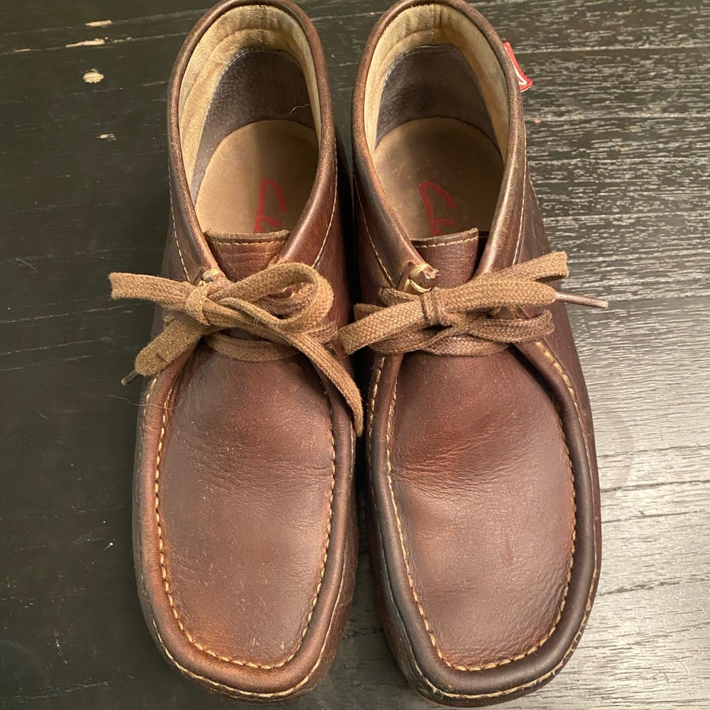 Clarks Padmora Brown Leather Wallabee Style Lace-Up Gum Sole Oxford Shoe